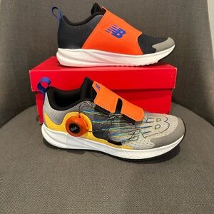 New Balance Kids' Orange, Yellow, and Gray Sneakers